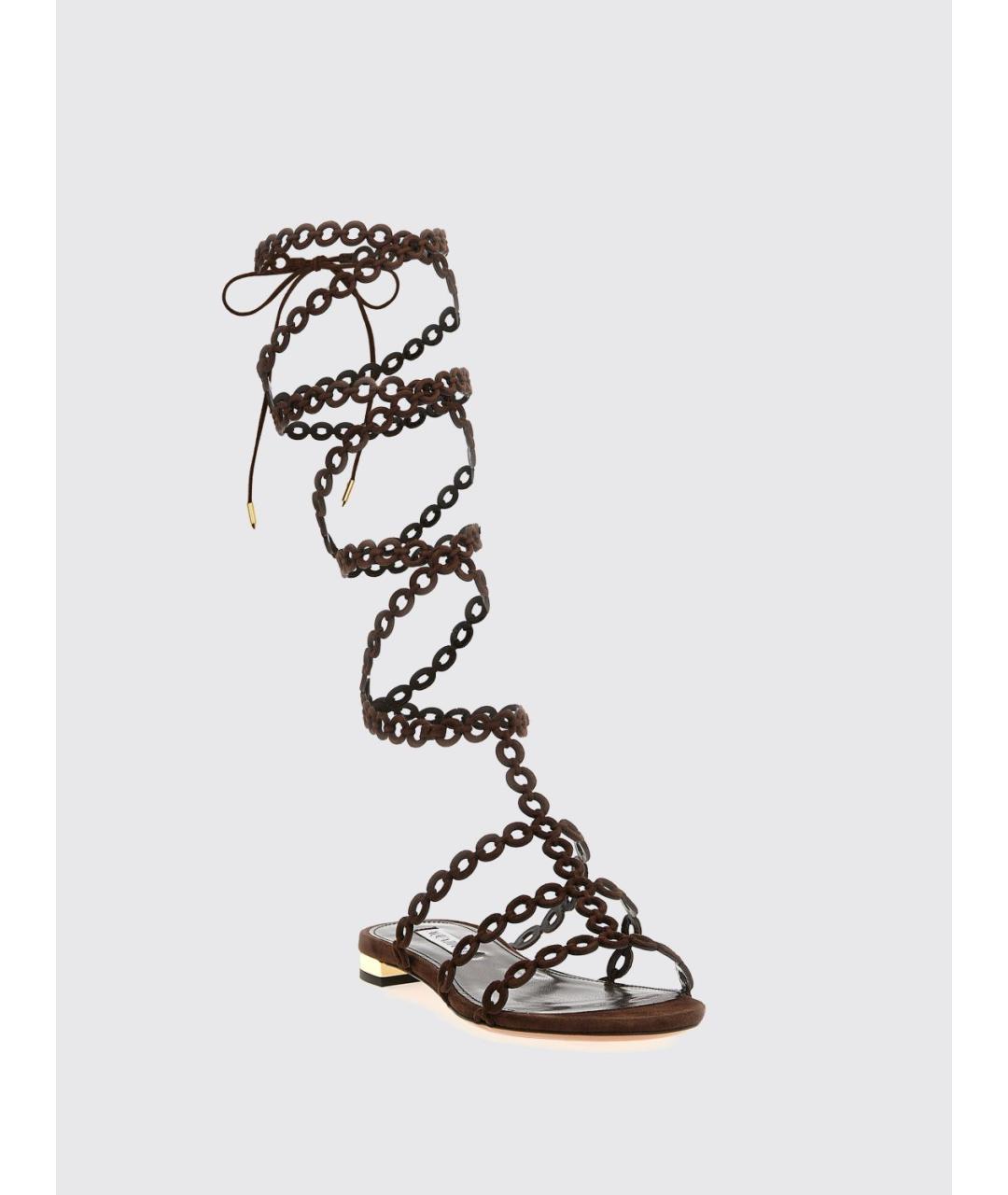 AQUAZZURA Коричневые сандалии, фото 2