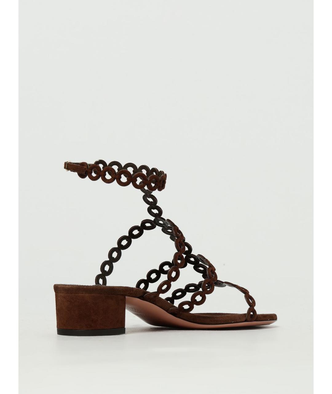 AQUAZZURA Коричневые босоножки, фото 3