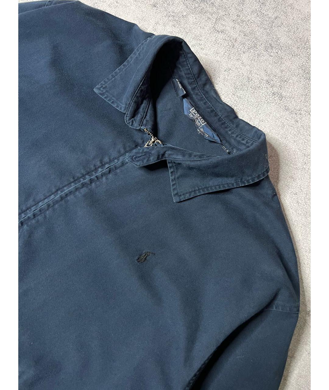 RALPH LAUREN Темно-синяя хлопковая куртка, фото 3