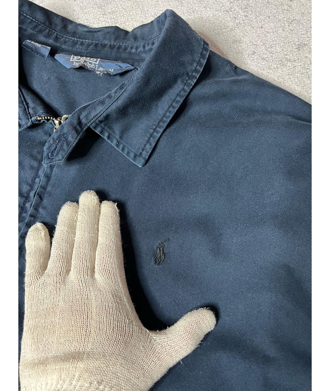 RALPH LAUREN Темно-синяя хлопковая куртка, фото 4