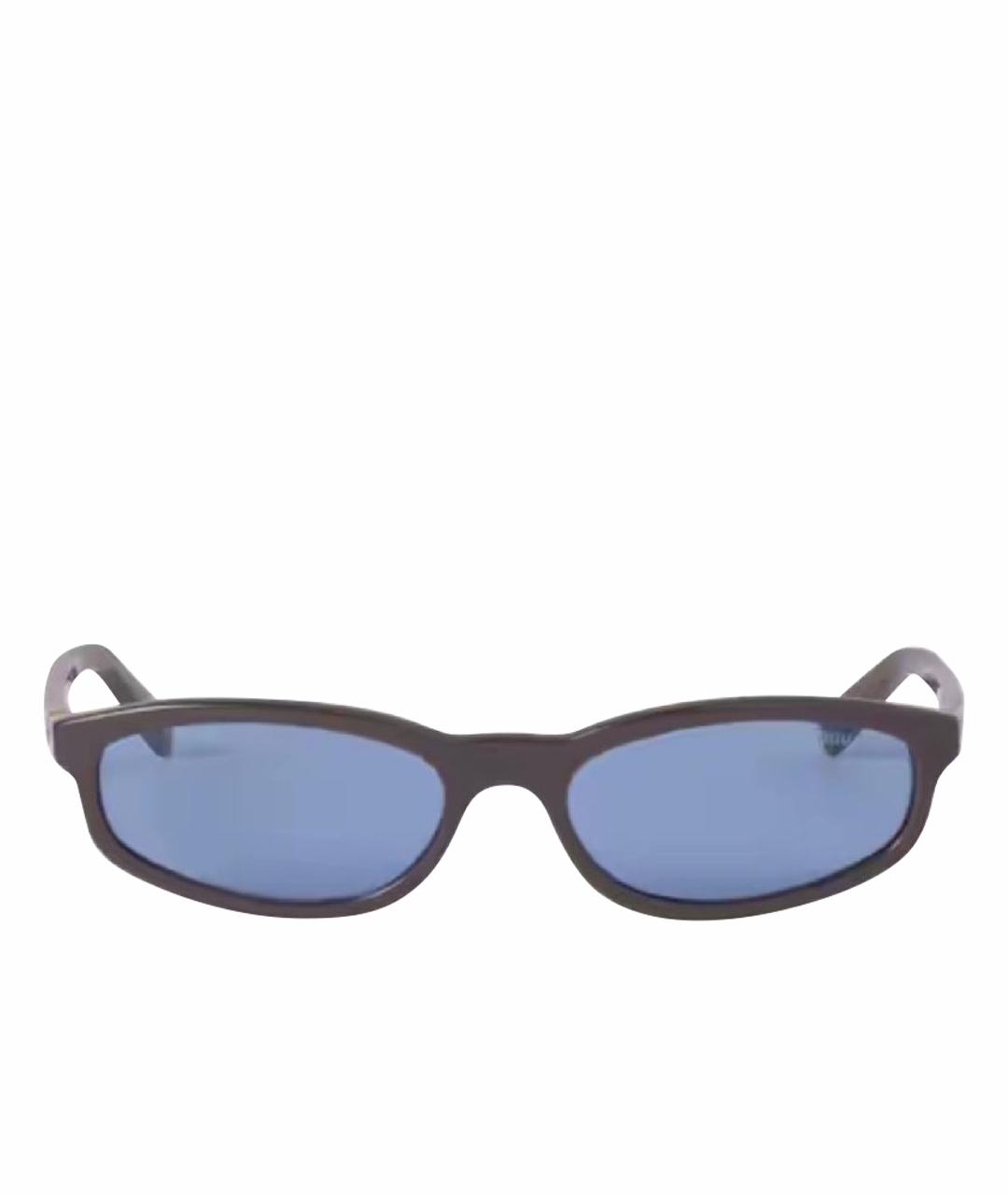MIU MIU Антрацитовые пластиковые солнцезащитные очки, фото 1