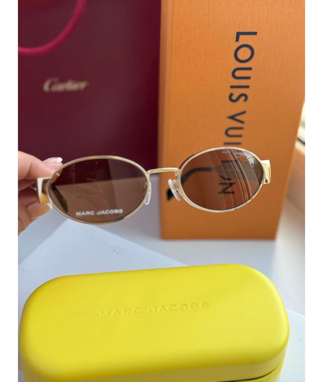 MARC JACOBS Золотые металлические солнцезащитные очки, фото 3