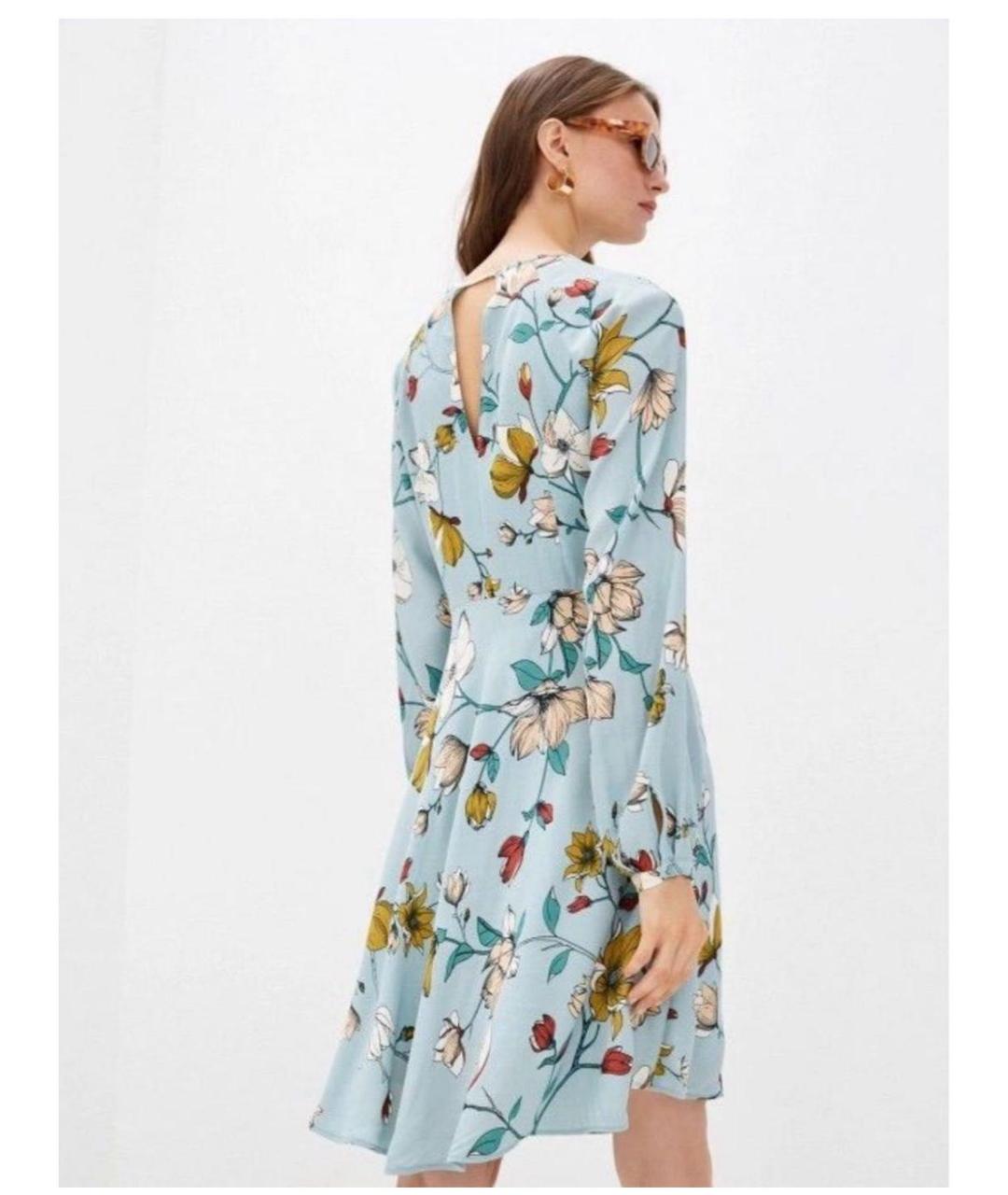WEEKEND MAX MARA Голубое вискозное коктейльное платье, фото 2
