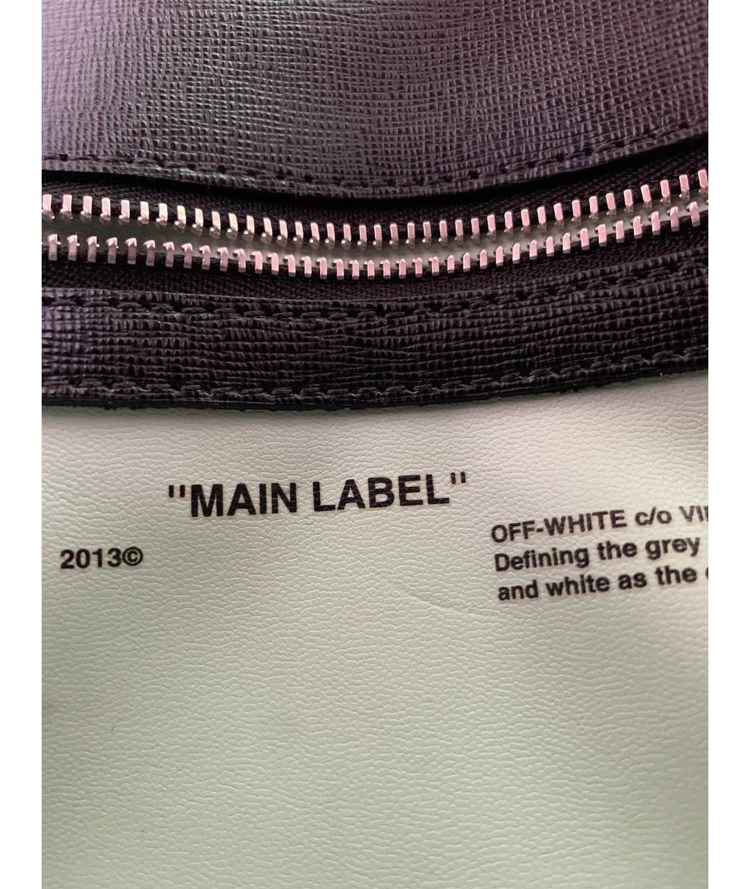 OFF-WHITE Черная кожаная сумка через плечо, фото 5