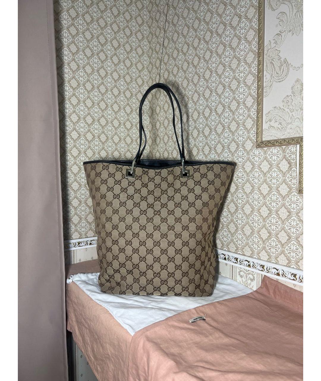 GUCCI Бежевая сумка тоут, фото 5