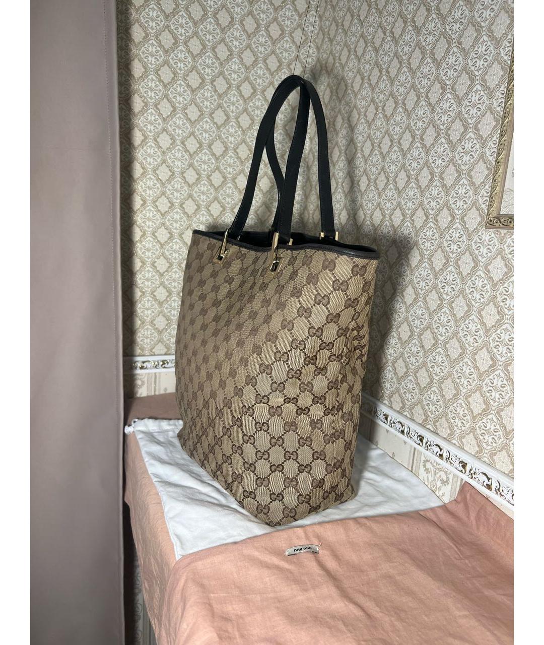 GUCCI Бежевая сумка тоут, фото 2