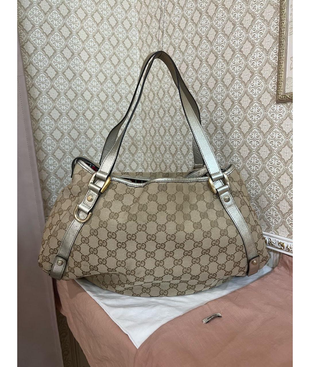 GUCCI Бежевая сумка тоут, фото 5