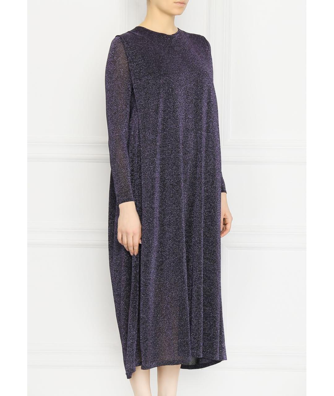 MAX MARA Фиолетовое вискозное вечернее платье, фото 5