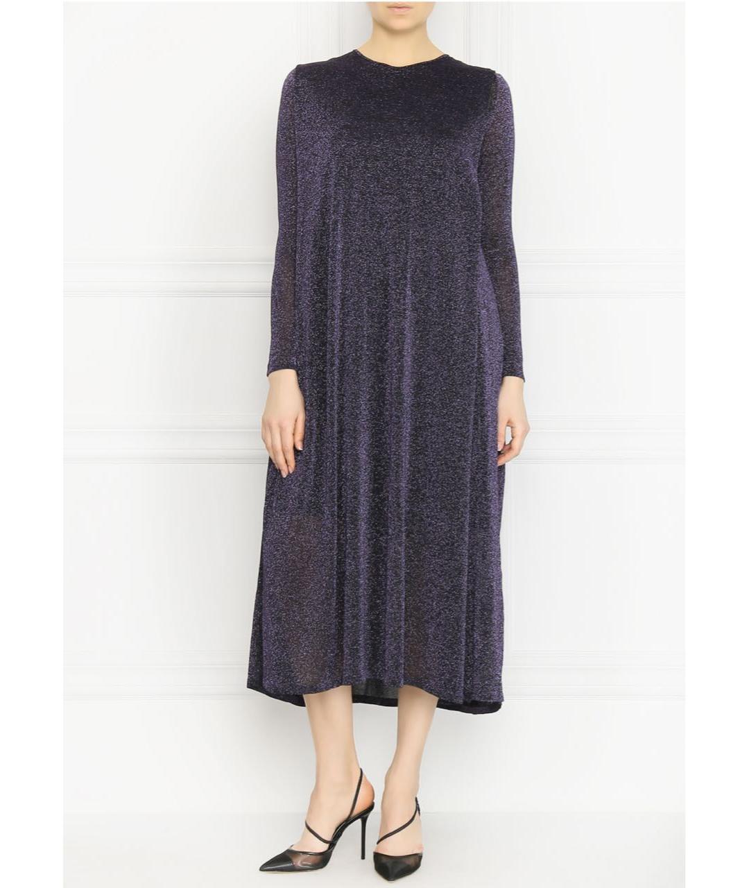 MAX MARA Фиолетовое вискозное вечернее платье, фото 6
