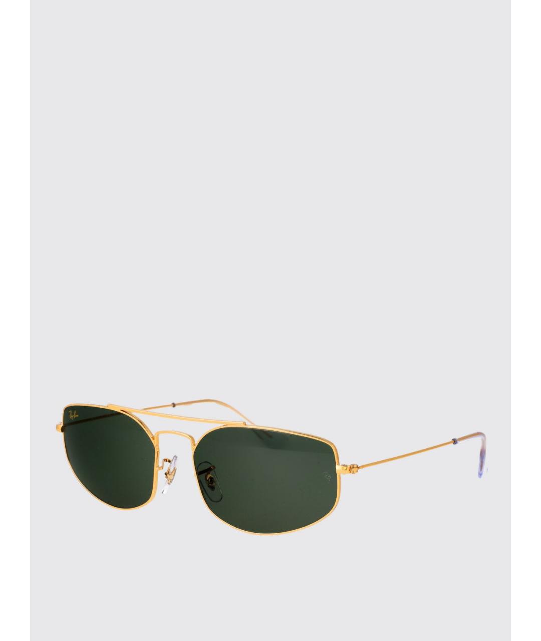 RAY BAN Золотые металлические солнцезащитные очки, фото 4