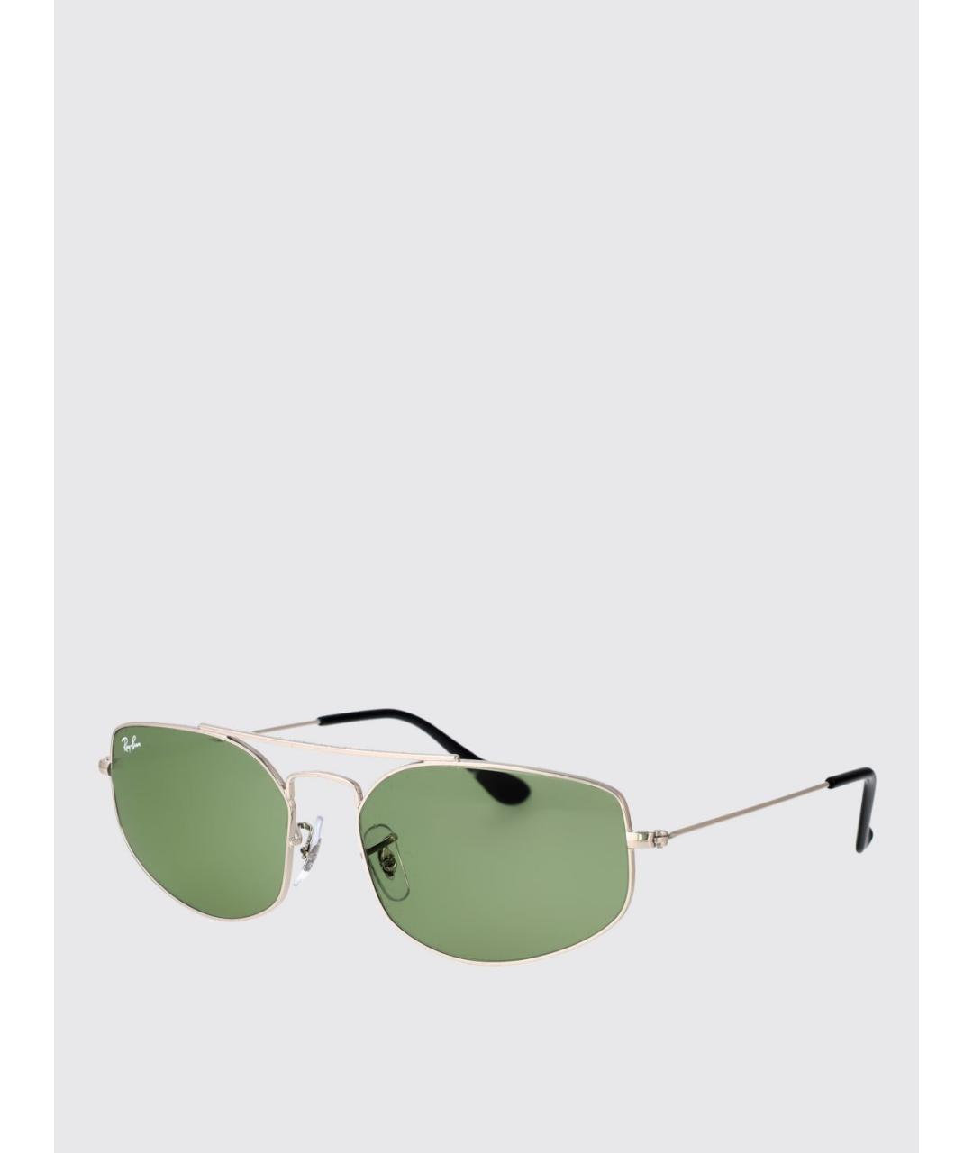 RAY BAN Серебряные металлические солнцезащитные очки, фото 5