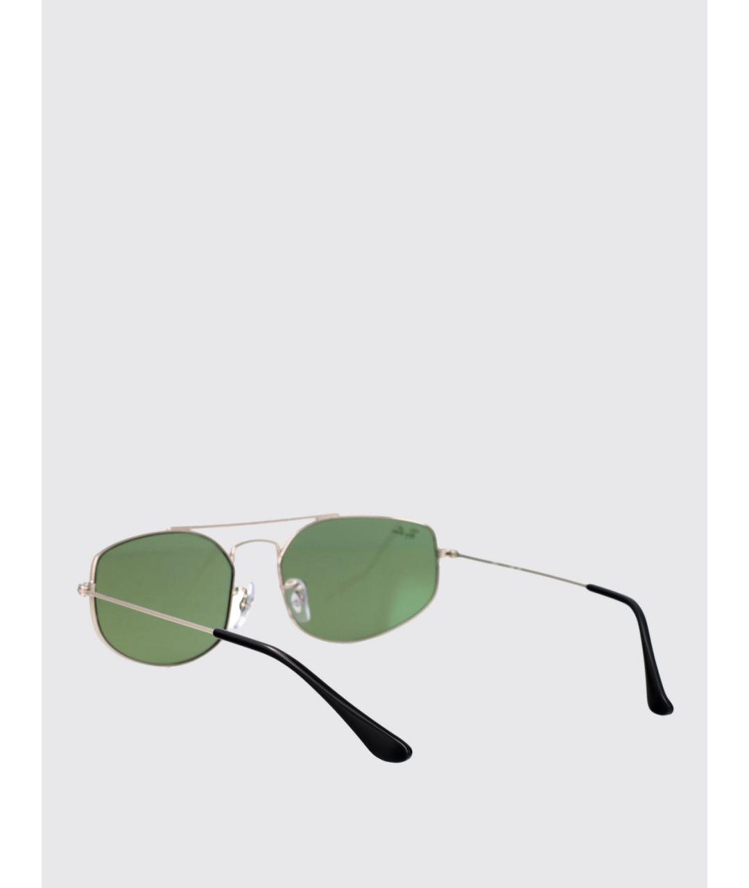 RAY BAN Серебряные металлические солнцезащитные очки, фото 3