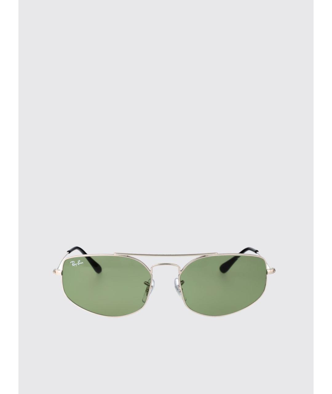 RAY BAN Серебряные металлические солнцезащитные очки, фото 2