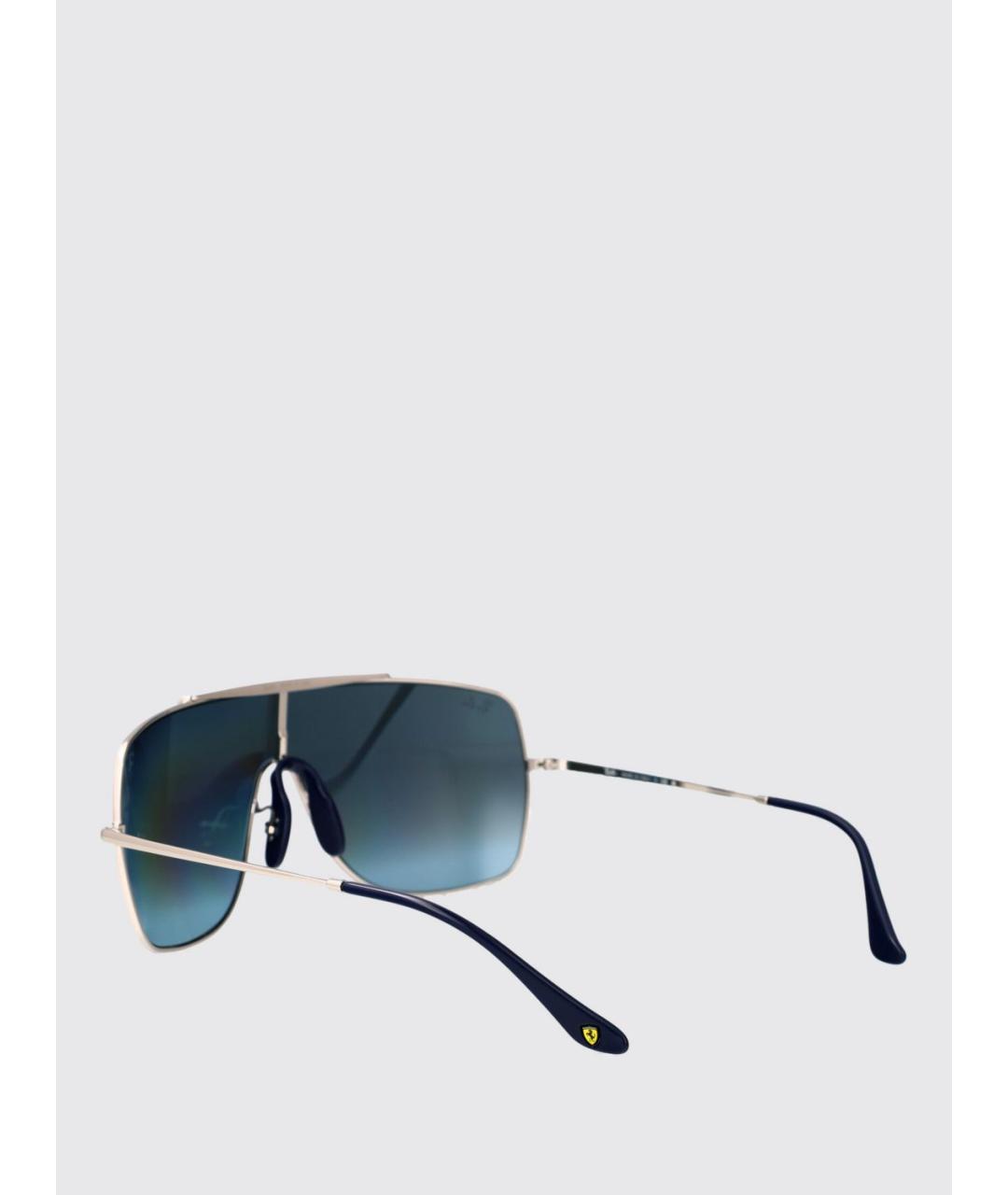 RAY BAN Серебряные металлические солнцезащитные очки, фото 3