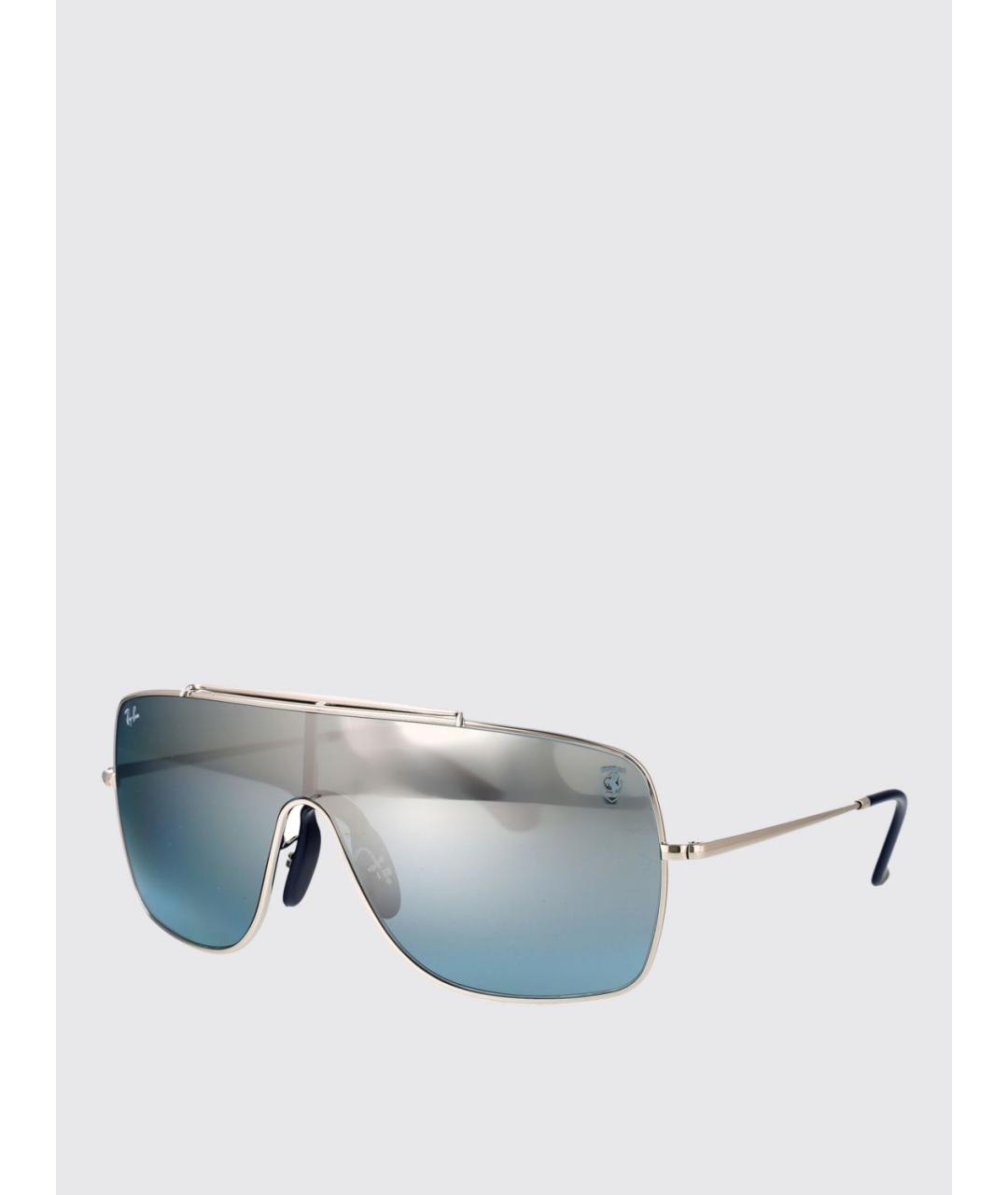RAY BAN Серебряные металлические солнцезащитные очки, фото 5