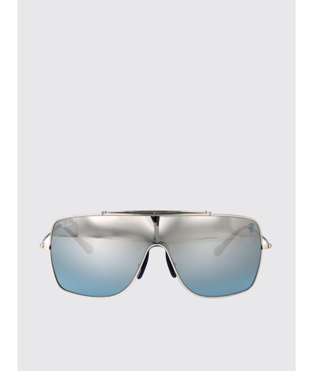 RAY BAN Серебряные металлические солнцезащитные очки, фото 2