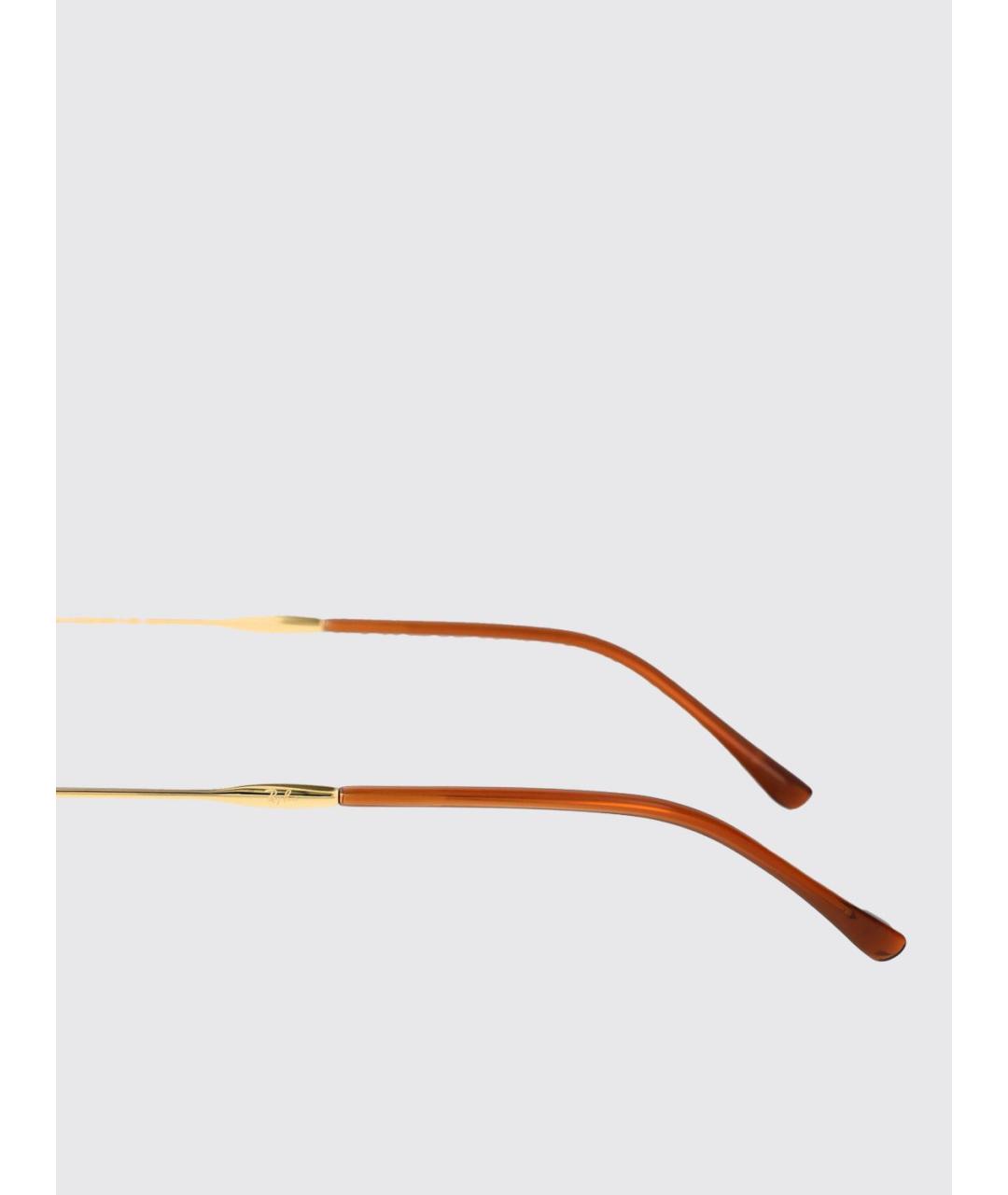 RAY BAN Золотые металлические солнцезащитные очки, фото 4