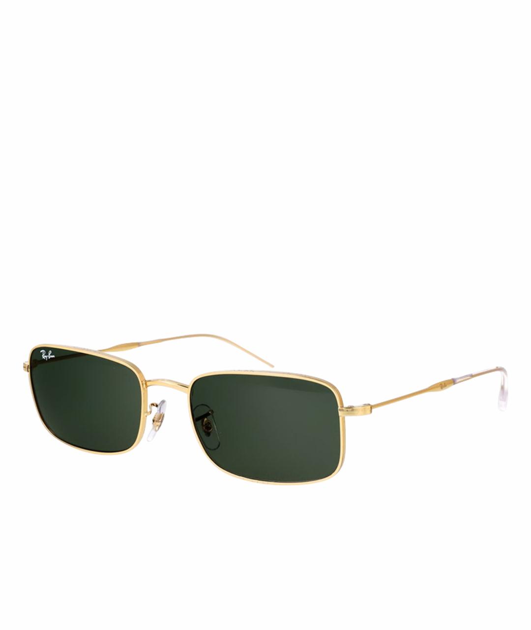 RAY BAN Золотые металлические солнцезащитные очки, фото 1