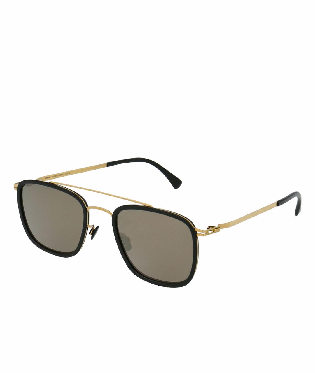 MYKITA Золотые металлические солнцезащитные очки, фото 1