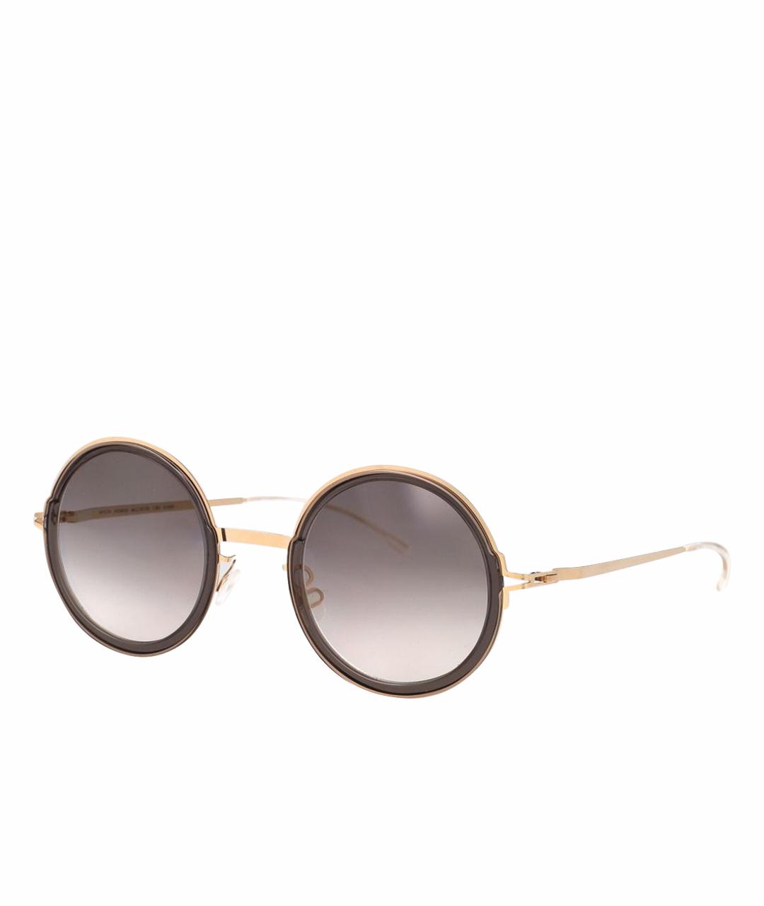MYKITA Золотые металлические солнцезащитные очки, фото 1