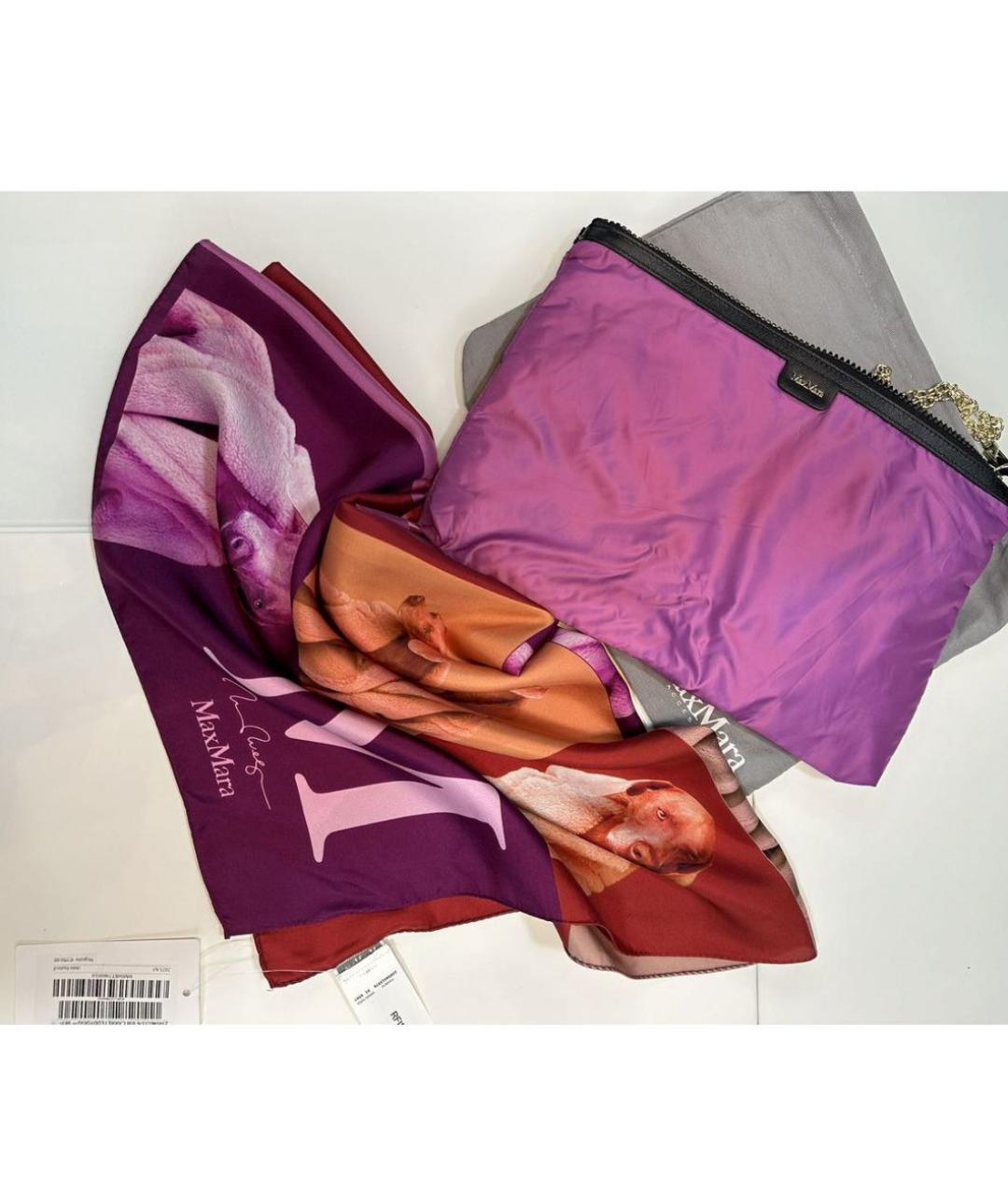 MAX MARA Розовый платок, фото 4
