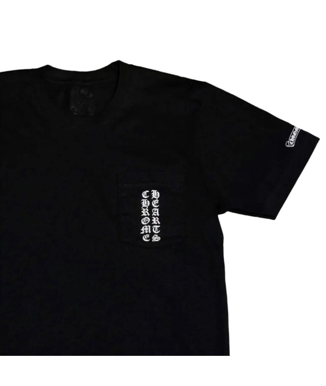 CHROME HEARTS Черная хлопковая футболка, фото 3