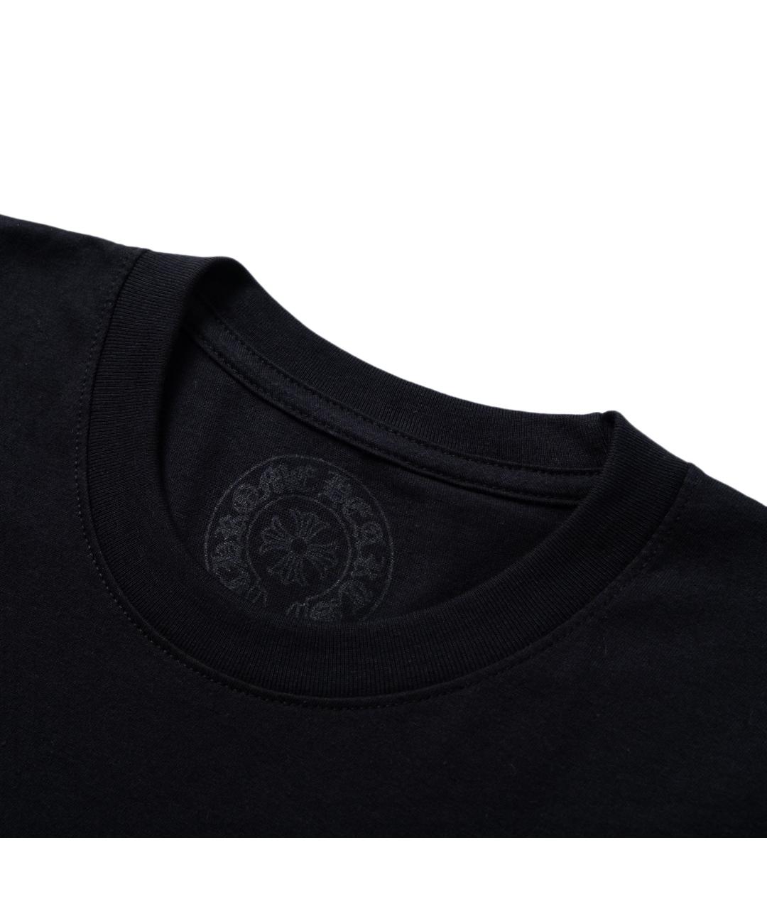 CHROME HEARTS Черная хлопковая футболка, фото 4
