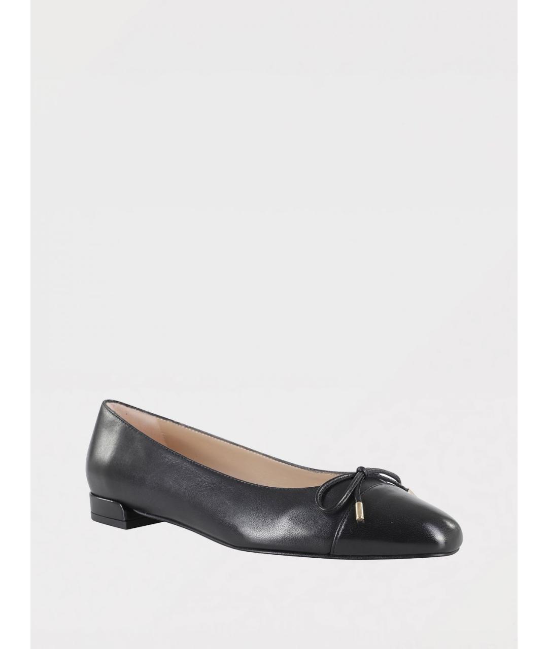 STUART WEITZMAN Черные кожаные балетки, фото 2