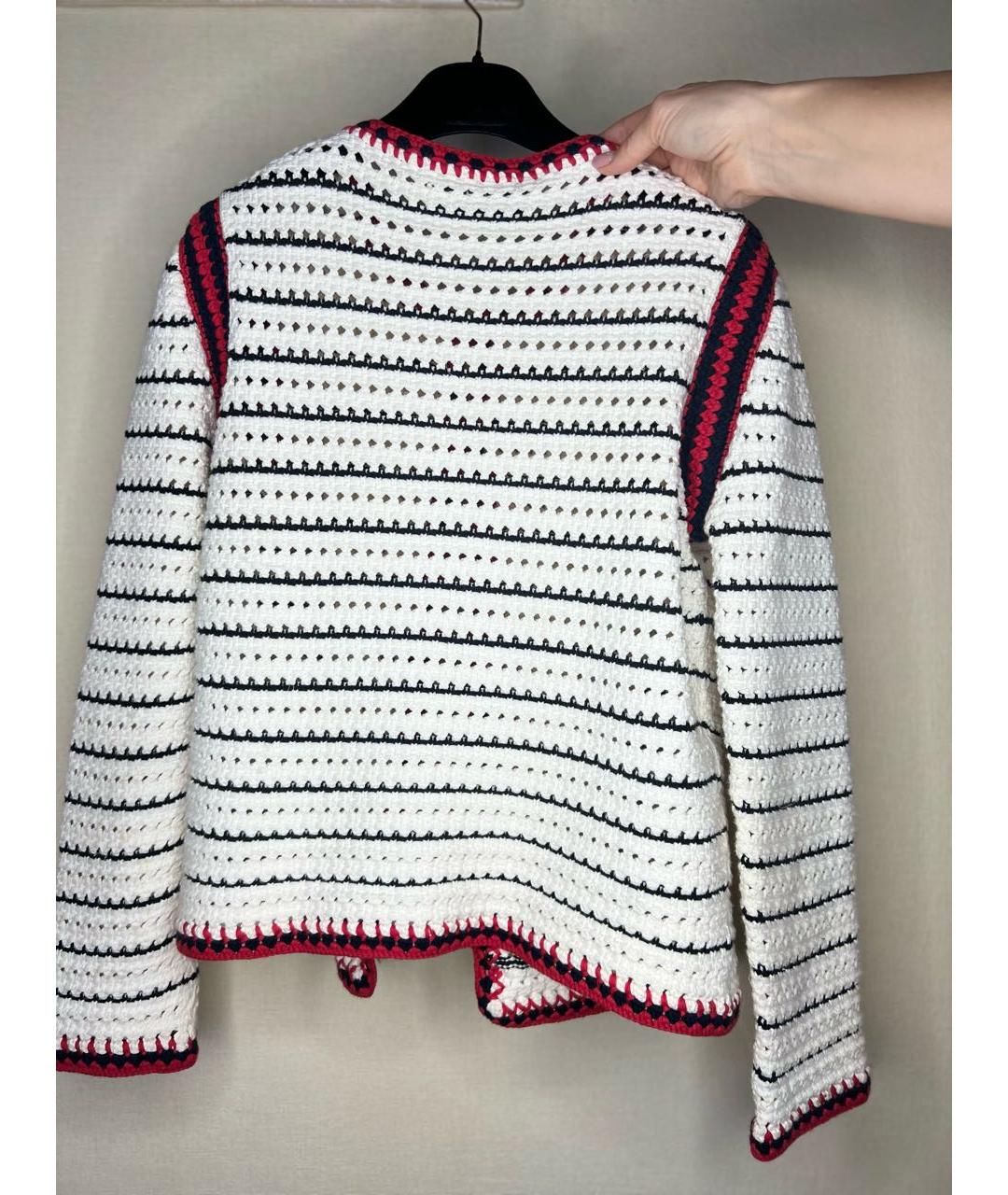 GUCCI Белый хлопковый кардиган, фото 2