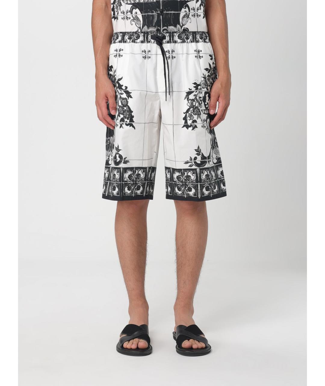 DOLCE&GABBANA Белые хлопковые шорты, фото 2