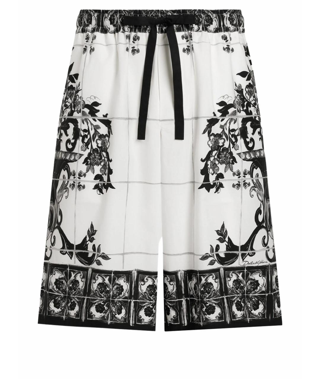 DOLCE&GABBANA Белые хлопковые шорты, фото 1