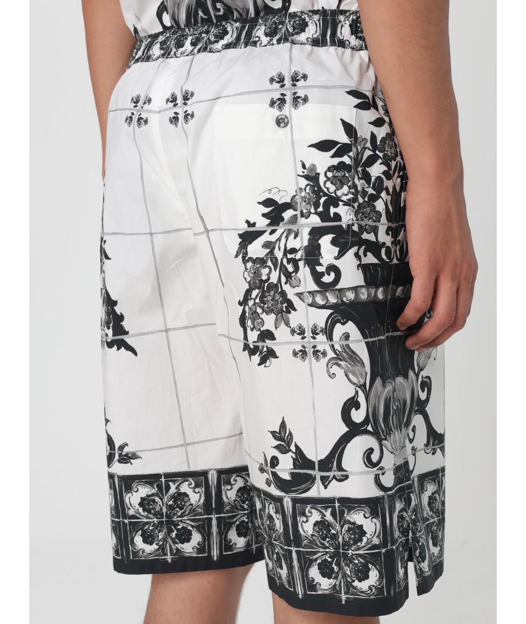 DOLCE&GABBANA Белые хлопковые шорты, фото 6