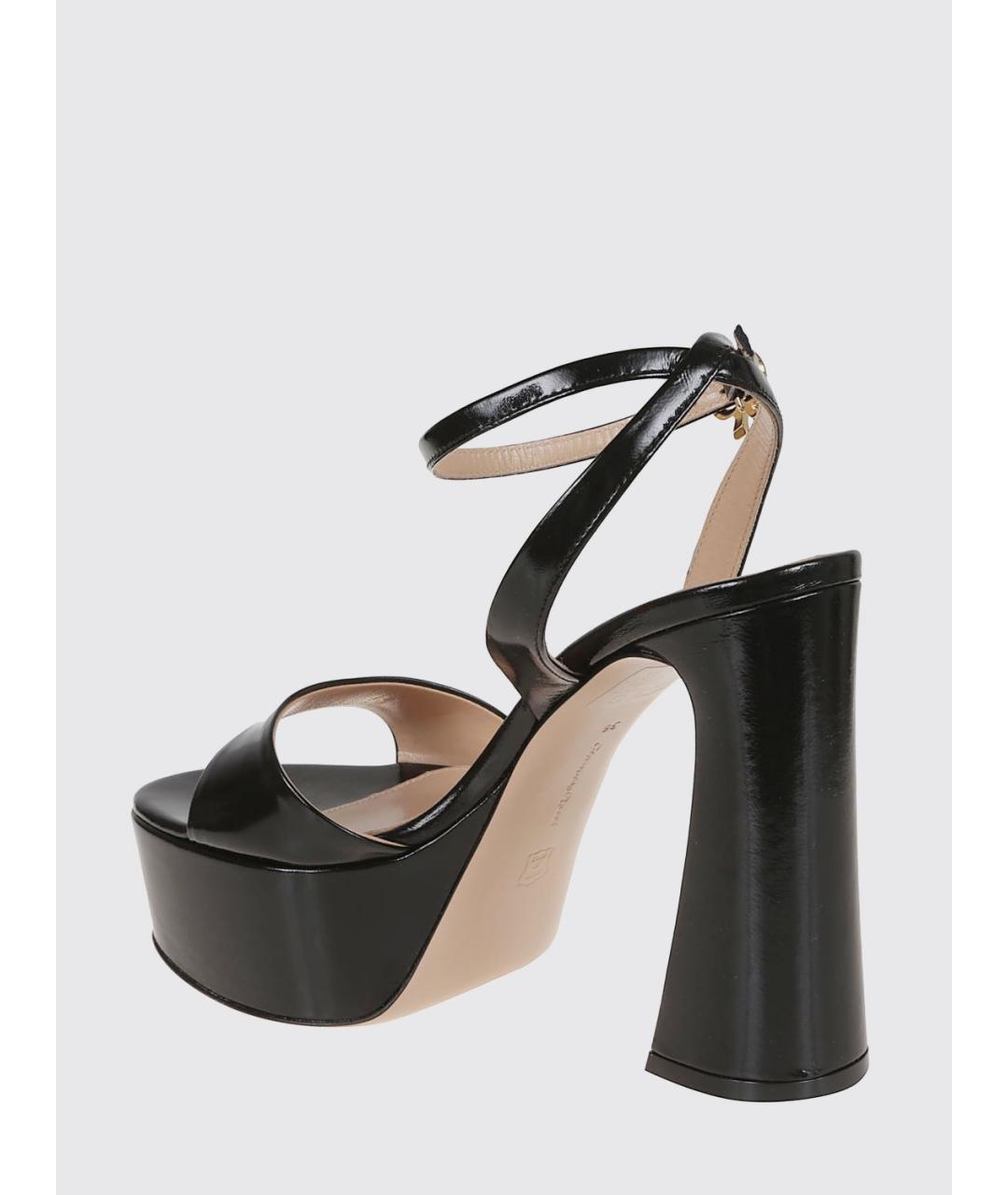 GIANVITO ROSSI Черные кожаные босоножки, фото 3