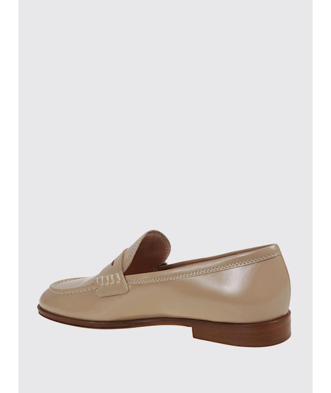 GIANVITO ROSSI Бежевые кожаные лоферы, фото 3