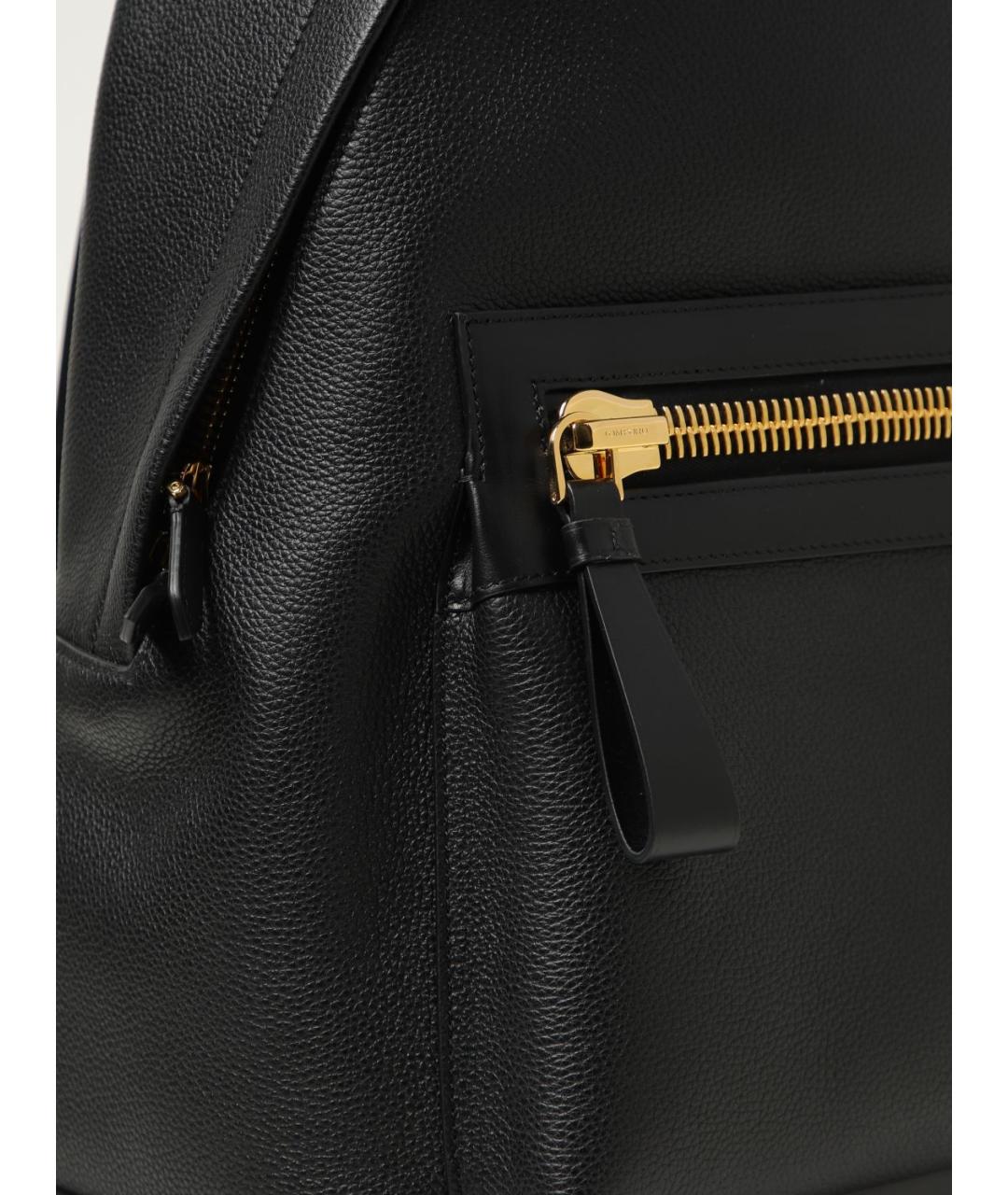 TOM FORD Черный кожаный рюкзак, фото 4