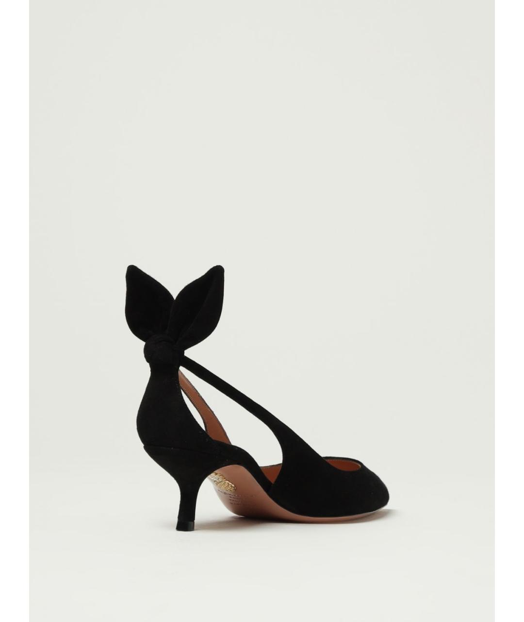 AQUAZZURA Черные замшевые туфли, фото 3