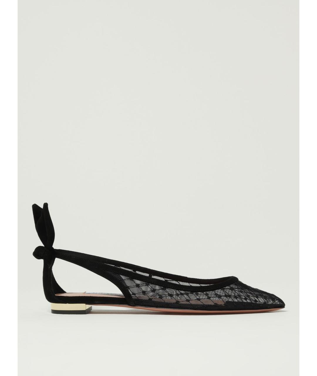 AQUAZZURA Черные балетки, фото 5