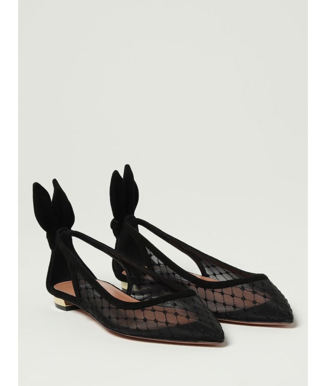 AQUAZZURA Черные балетки, фото 2