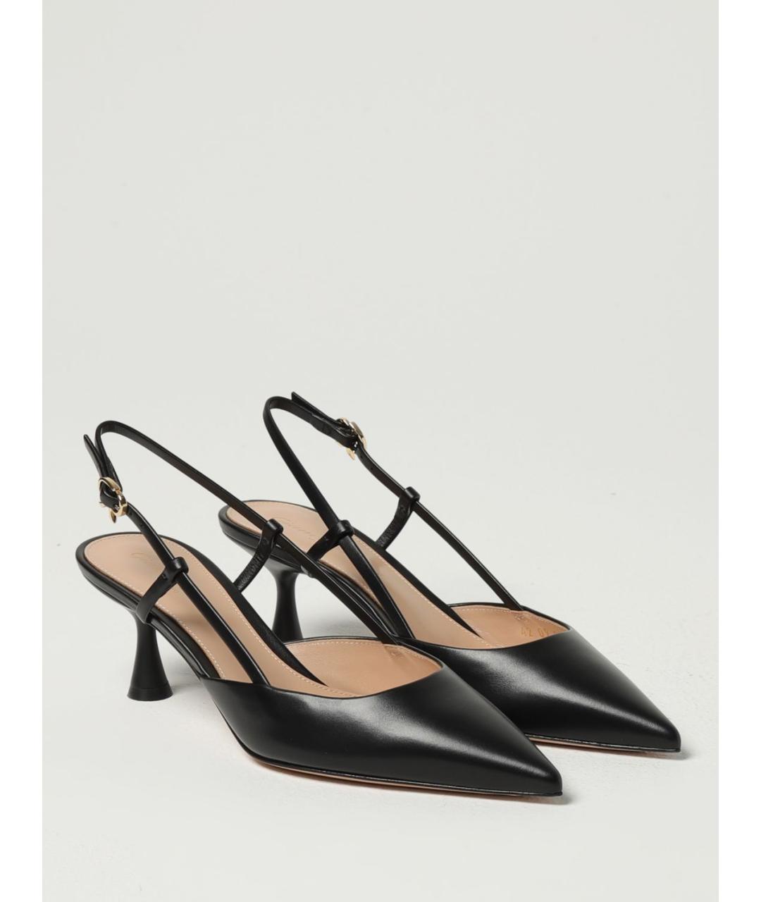 GIANVITO ROSSI Черные кожаные туфли, фото 2