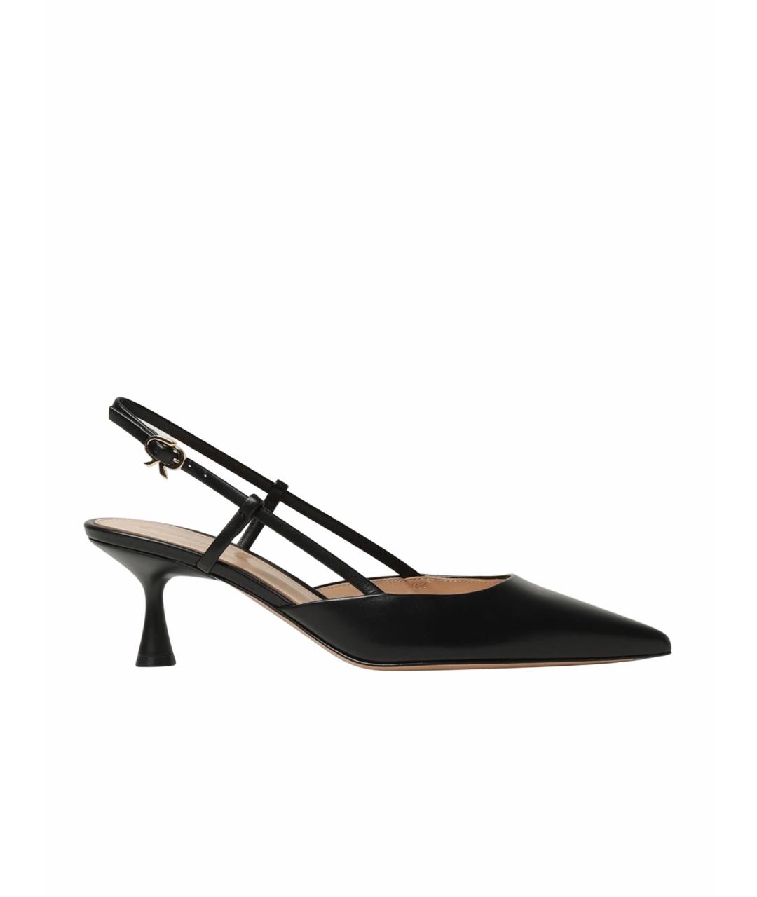 GIANVITO ROSSI Черные кожаные туфли, фото 1