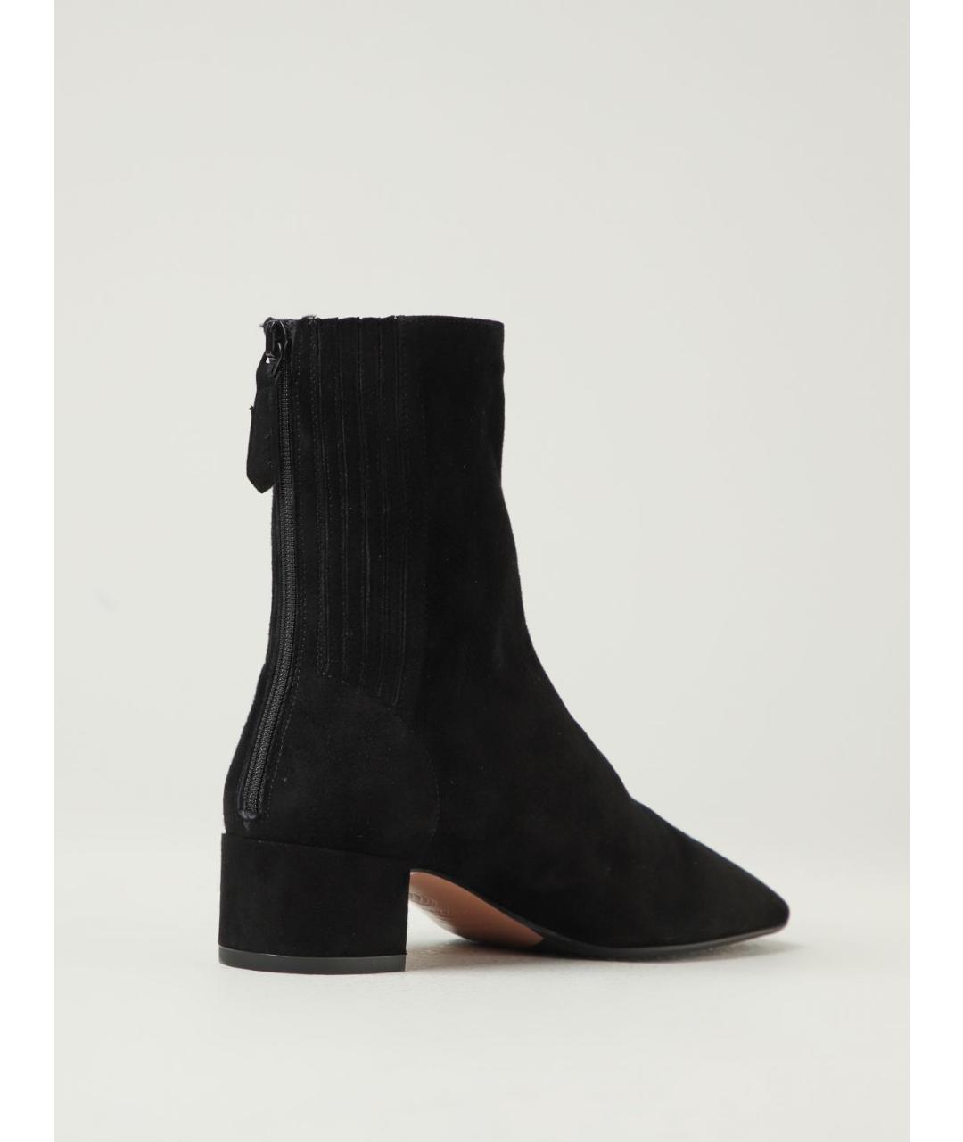 AQUAZZURA Черные замшевые ботинки, фото 3