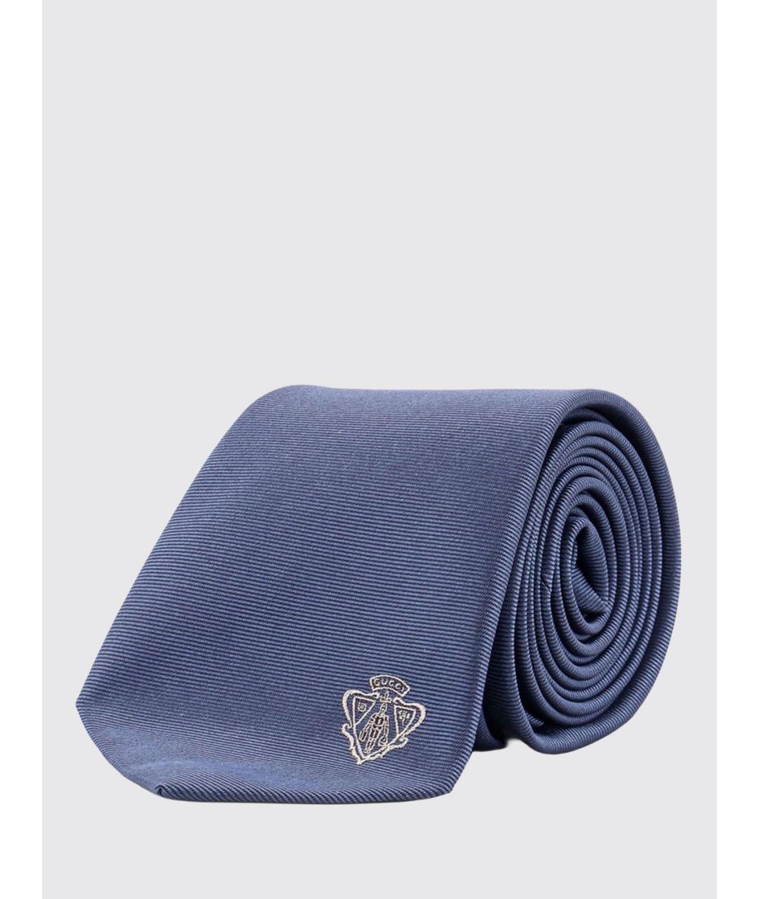 GUCCI Синий шелковый галстук, фото 3