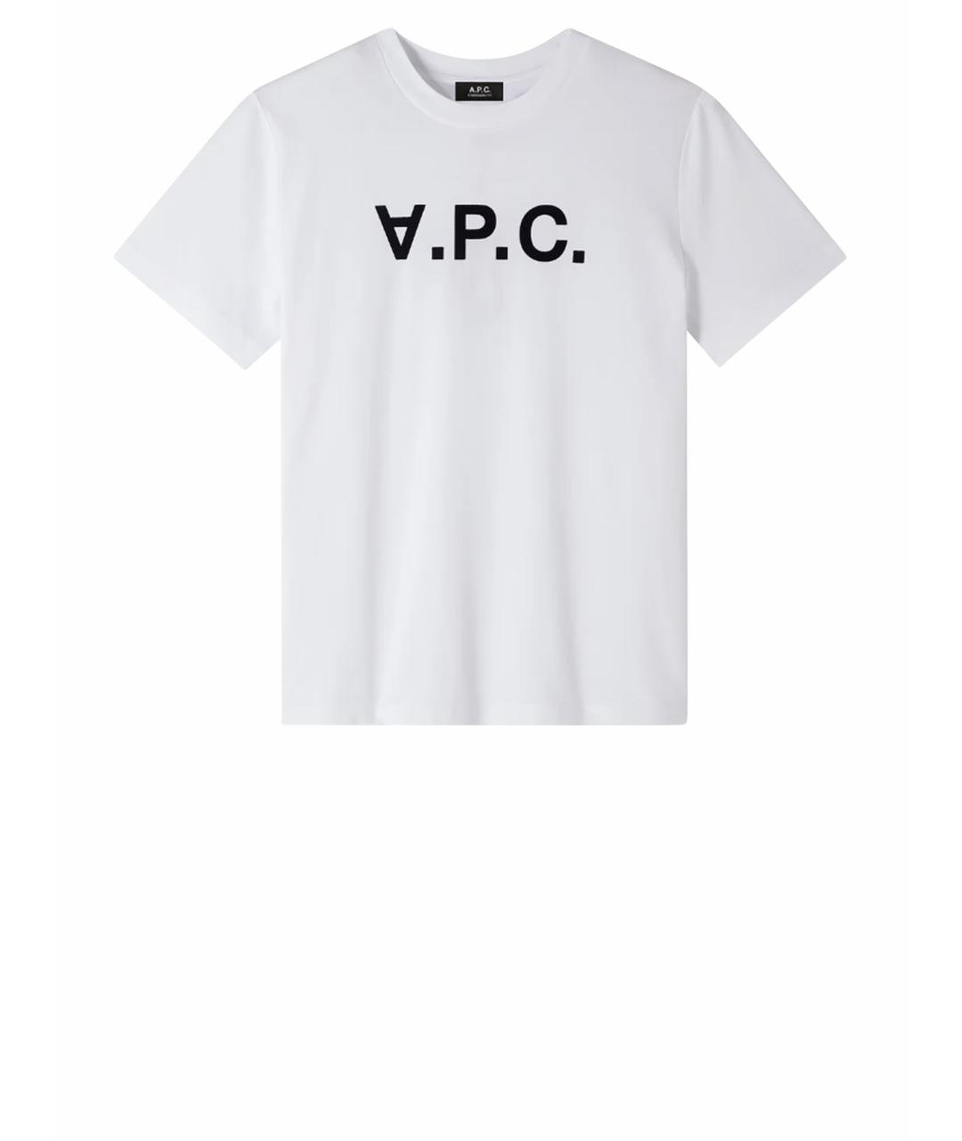 A.P.C. Белая хлопковая футболка, фото 1