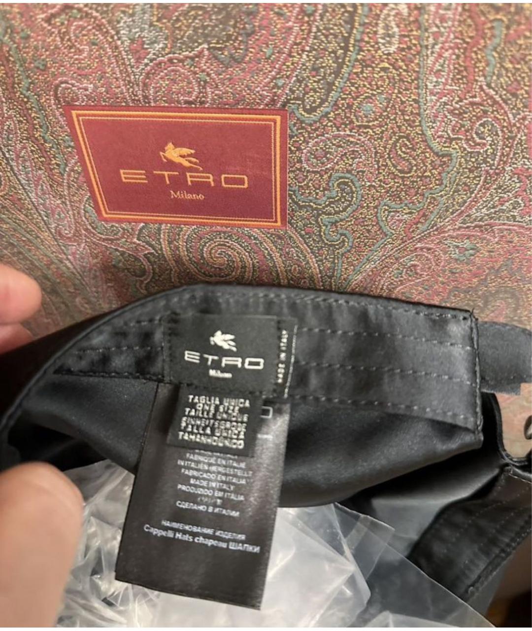 ETRO Черная кепка, фото 5