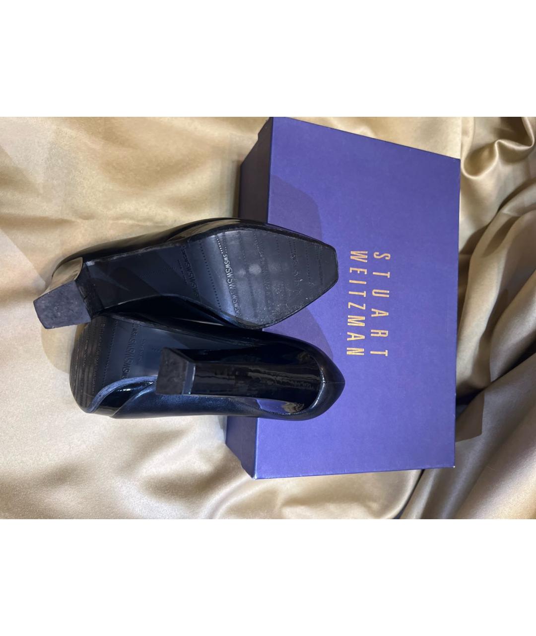 STUART WEITZMAN Черные кожаные туфли, фото 6