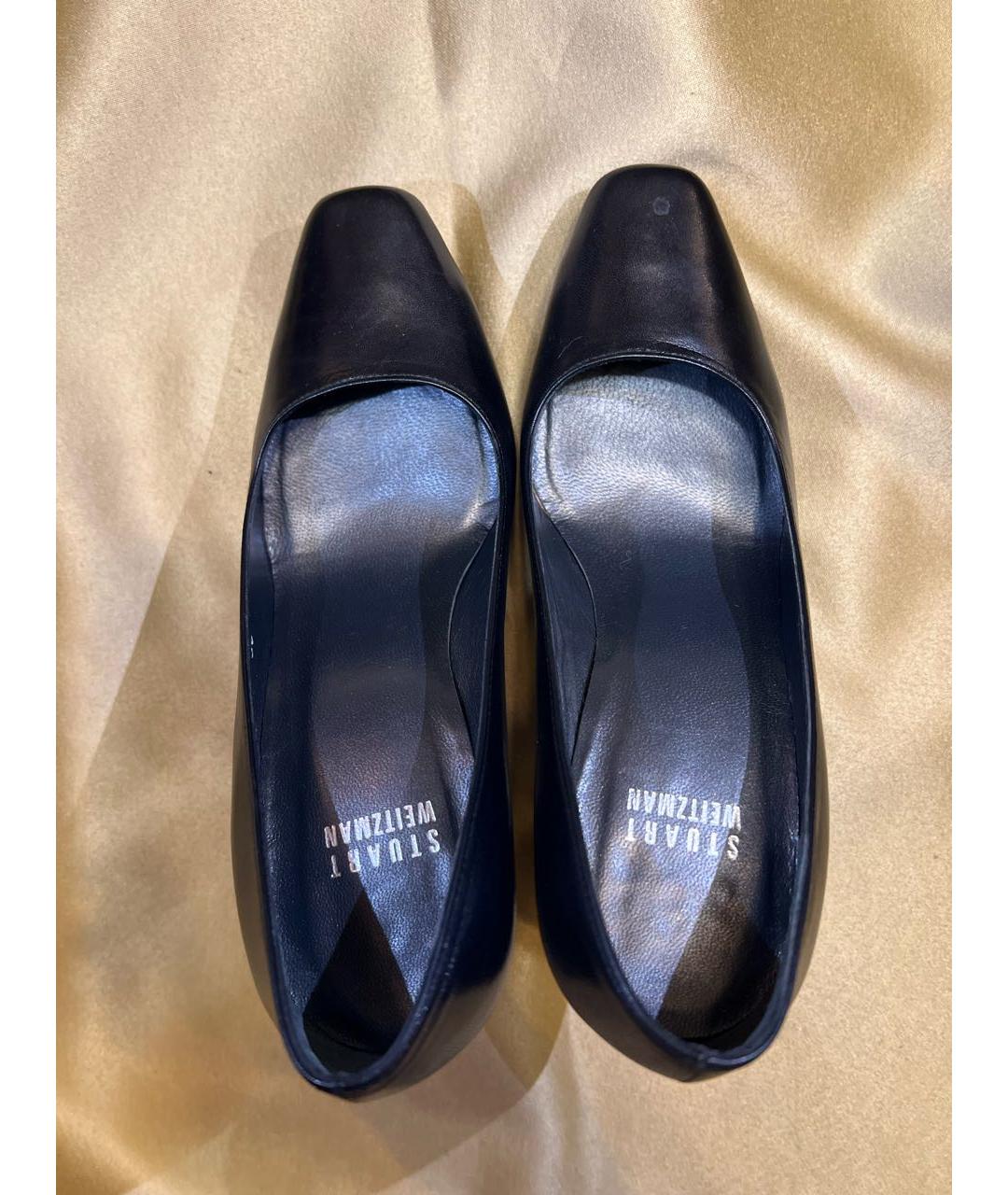 STUART WEITZMAN Черные кожаные туфли, фото 3