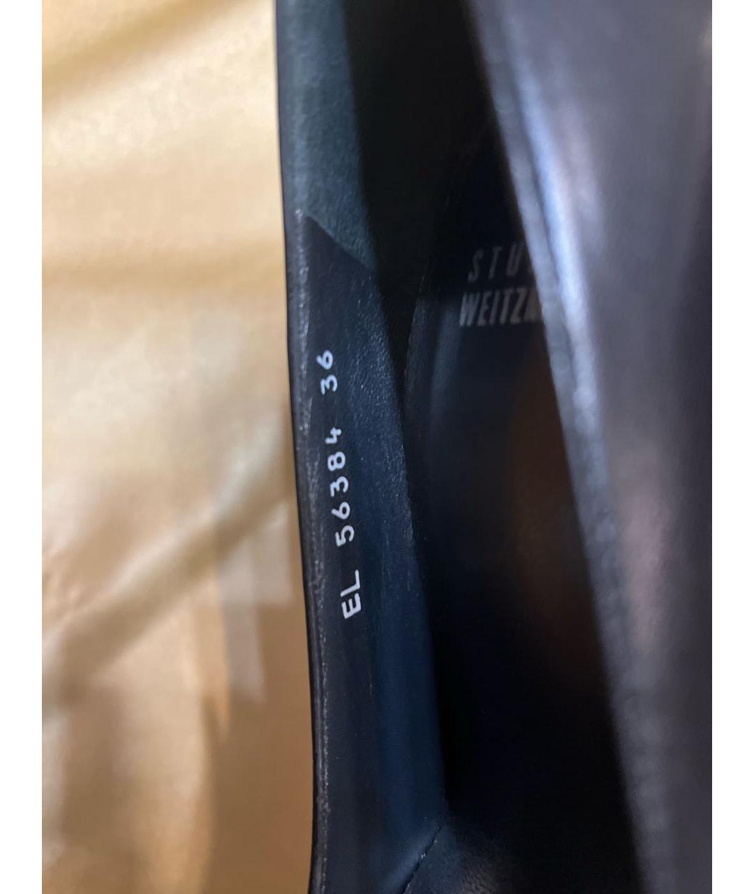 STUART WEITZMAN Черные кожаные туфли, фото 5