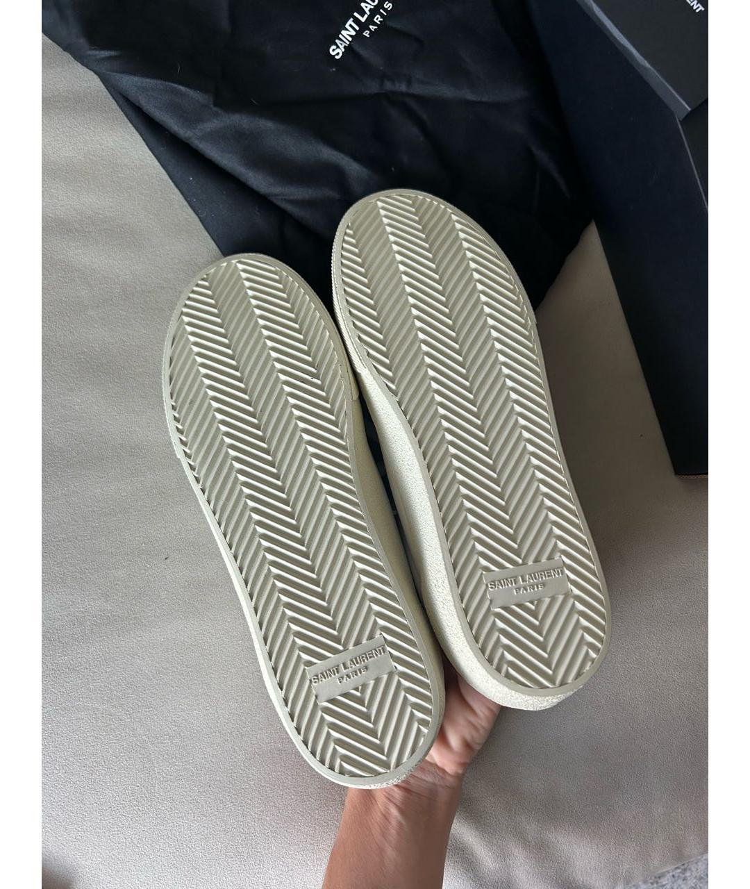 SAINT LAURENT Белые кожаные кеды, фото 4