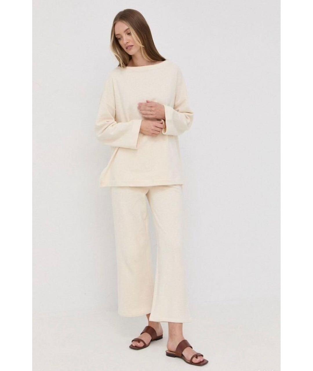 MAX MARA Бежевый льняной костюм с брюками, фото 8