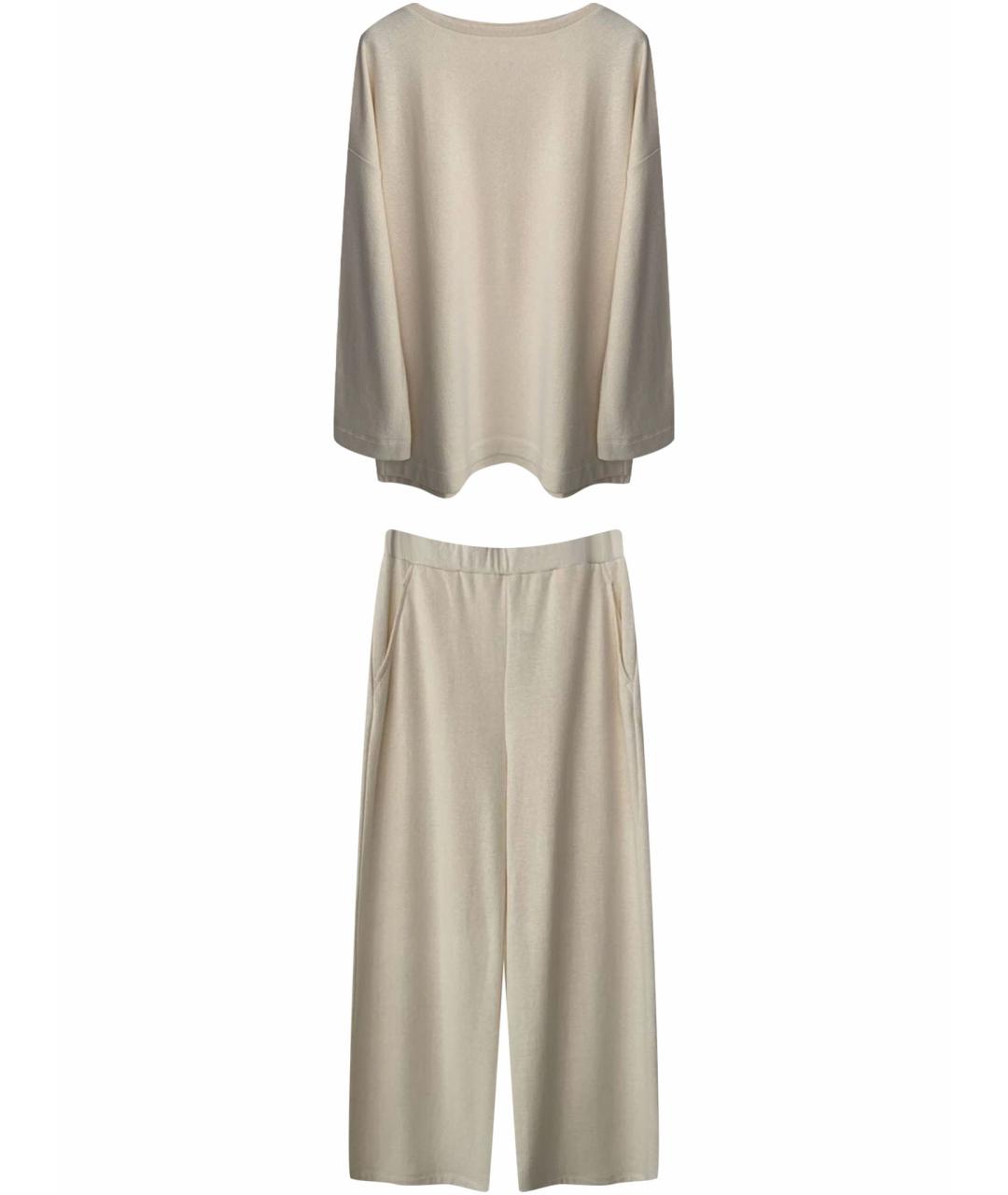 MAX MARA Бежевый льняной костюм с брюками, фото 1